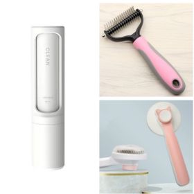 Pet Long-haired Dogknot Comb Double-sided Blade Dog (Option: Set2-L)