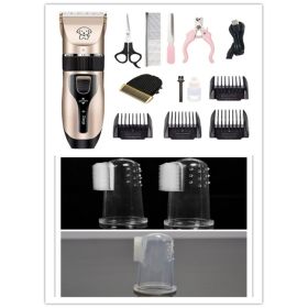 Professional Low Noise Pet Hair Clipper  Easy Grooming For Dogs & Cats (Option: Style D white 3pcs)