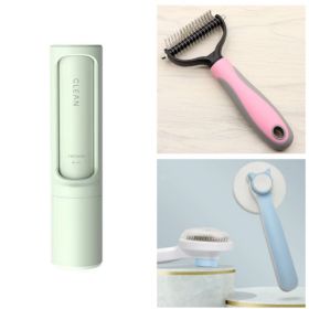 Pet Long-haired Dogknot Comb Double-sided Blade Dog (Option: Set1-L)