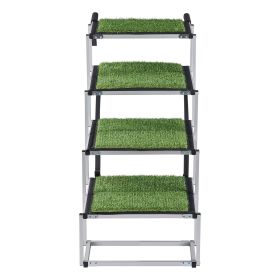 Dog Stairs for Car, 4 Steps Extra Wide Foldable Dog Ramp for Large Dogs with Non-Slip Surface, Portable Lightweight Pet Stairs Ladder for Car, SU (Default: Default)