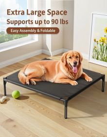 Pet Bed, No Assembly Required, Foldable, Portable, Waterproof & Moisture-Proof, Breathable & Antibacterial, All-Season Sleeping Mat for Cats and (Color: Oxford cloth L)