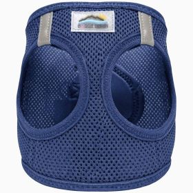 American River Solid Ultra Choke Free Dog Harness (Color: Navy, size: large)