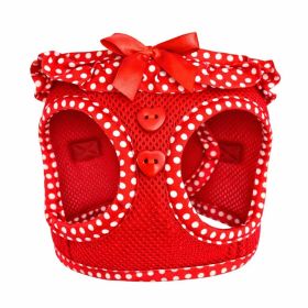 American River Choke Free Dog Harness Polka Dot Collection (Color: Red Polka Dot, size: large)