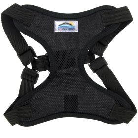 Wrap and Snap Choke Free Dog Harness by Doggie Design (Color: Black, size: large)