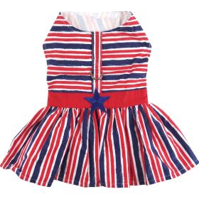 Patriotic Dog Dress with Matching Leash (size: medium)